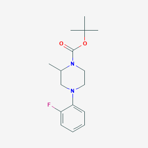 molecular formula C16H23FN2O2 B1449109 叔丁基4-(2-氟苯基)-2-甲基哌嗪-1-羧酸酯 CAS No. 1803581-41-0