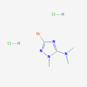 molecular formula C5H11BrCl2N4 B1449114 3-溴-N,N,1-三甲基-1H-1,2,4-三唑-5-胺二盐酸盐 CAS No. 1609395-34-7