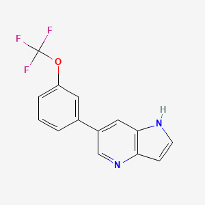molecular formula C14H9F3N2O B1449125 6-(3-(Trifluoromethoxy)phenyl)-1H-pyrrolo[3,2-b]pyridine CAS No. 1261839-78-4