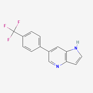 molecular formula C14H9F3N2 B1449127 6-(4-(三氟甲基)苯基)-1H-吡咯并[3,2-b]吡啶 CAS No. 1261819-27-5