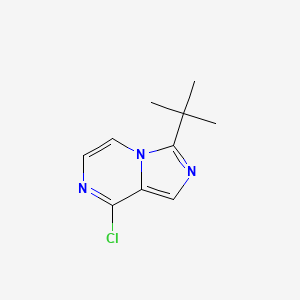 molecular formula C10H12ClN3 B1449135 3-(叔丁基)-8-氯咪唑并[1,5-a]吡嗪 CAS No. 1320266-99-6