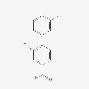 molecular formula C14H11FO B1449141 3-Fluoro-4-(3-methylphenyl)benzaldehyde CAS No. 1503946-22-2