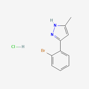 molecular formula C10H10BrClN2 B1449145 3-(2-bromophenyl)-5-methyl-1H-pyrazole hydrochloride CAS No. 1238383-59-9