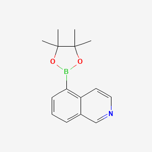 molecular formula C15H18BNO2 B1449147 5-(4,4,5,5-Tetramethyl-1,3,2-dioxaborolan-2-yl)isoquinoline CAS No. 1338914-81-0