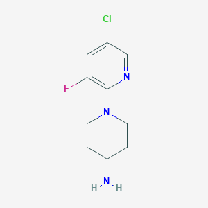 molecular formula C10H13ClFN3 B1449148 1-(5-Chloro-3-fluoropyridin-2-yl)piperidin-4-amine CAS No. 1540582-48-6