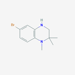 molecular formula C11H15BrN2 B1449149 6-溴-1,2,2-三甲基-1,2,3,4-四氢喹喔啉 CAS No. 1500006-56-3