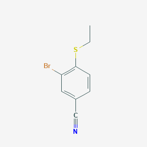 molecular formula C9H8BrNS B1449155 3-溴-4-(乙基硫基)苯甲腈 CAS No. 1545916-23-1