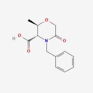 molecular formula C13H15NO4 B1449157 (2R,3S)-4-苄基-2-甲基-5-氧代吗啉-3-羧酸 CAS No. 681851-25-2