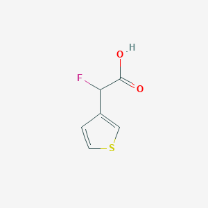 molecular formula C6H5FO2S B1449170 2-氟-2-(噻吩-3-基)乙酸 CAS No. 1514554-38-1
