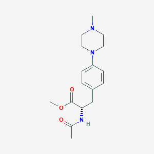 molecular formula C17H25N3O3 B1449173 甲基(2S)-2-乙酰氨基-3-[4-(4-甲基哌嗪-1-基)苯基]丙酸酯 CAS No. 1630114-56-5