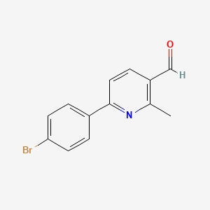 molecular formula C13H10BrNO B1449179 6-(4-Bromophenyl)-2-methylpyridine-3-carbaldehyde CAS No. 1242015-22-0