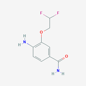 molecular formula C9H10F2N2O2 B1449180 4-氨基-3-(2,2-二氟乙氧基)苯甲酰胺 CAS No. 1558390-45-6