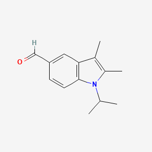 molecular formula C14H17NO B1449181 1-isopropyl-2,3-dimethyl-1H-indole-5-carbaldehyde CAS No. 1350761-19-1