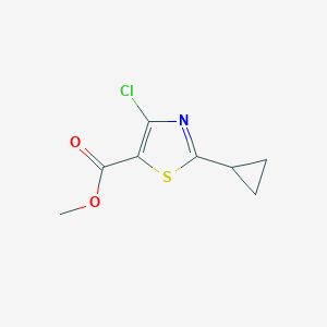 molecular formula C8H8ClNO2S B1449186 Methyl 4-chloro-2-cyclopropyl-1,3-thiazole-5-carboxylate CAS No. 1500183-05-0