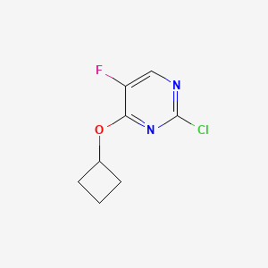 molecular formula C8H8ClFN2O B1449187 2-氯-4-环丁氧基-5-氟嘧啶 CAS No. 1511119-05-3