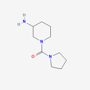 molecular formula C10H19N3O B1449188 1-(Pyrrolidine-1-carbonyl)piperidin-3-amine CAS No. 1536773-73-5
