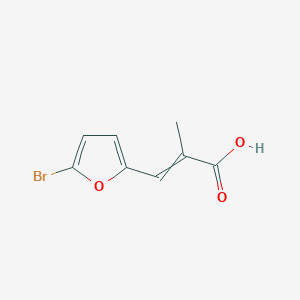molecular formula C8H7BrO3 B1449189 3-(5-Bromofuran-2-yl)-2-methylprop-2-enoic acid CAS No. 773112-39-3