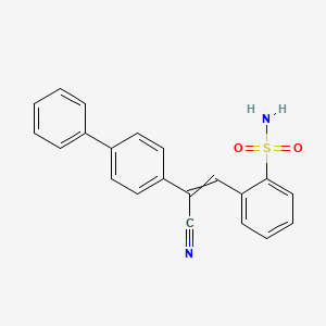 B14491976 2-[2-([1,1'-Biphenyl]-4-yl)-2-cyanoethenyl]benzene-1-sulfonamide CAS No. 63644-36-0