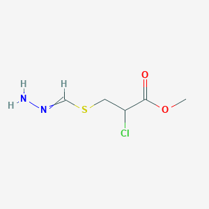 molecular formula C5H9ClN2O2S B14492156 Methyl 2-chloro-3-[(hydrazinylidenemethyl)sulfanyl]propanoate CAS No. 64168-83-8