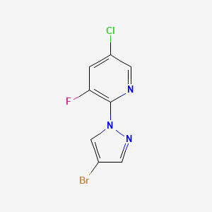 molecular formula C8H4BrClFN3 B1449217 2-(4-Bromopyrazol-1-yl)-5-chloro-3-fluoropyridine CAS No. 1511055-33-6