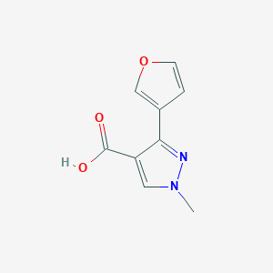 molecular formula C9H8N2O3 B1449219 3-(呋喃-3-基)-1-甲基-1H-吡唑-4-羧酸 CAS No. 1522029-96-4