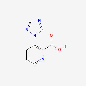 molecular formula C8H6N4O2 B1449225 3-(1H-1,2,4-triazol-1-yl)pyridine-2-carboxylic acid CAS No. 1516674-62-6