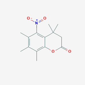 4,4,6,7,8-Pentamethyl-5-nitro-3,4-dihydro-2H-1-benzopyran-2-one