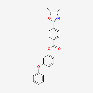 3-Phenoxyphenyl 4-(4,5-dimethyl-1,3-oxazol-2-yl)benzoate