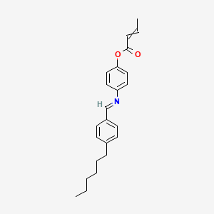 4-{(E)-[(4-Hexylphenyl)methylidene]amino}phenyl but-2-enoate