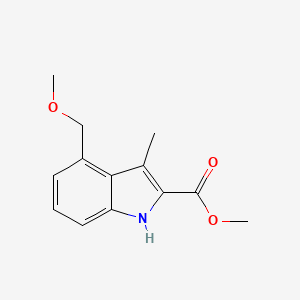 Methyl 4-(methoxymethyl)-3-methyl-1H-indole-2-carboxylate