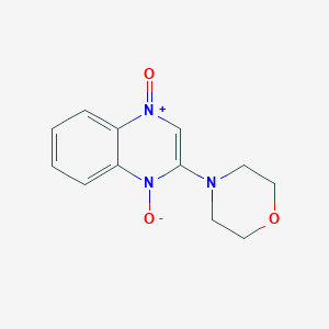 molecular formula C12H13N3O3 B14492329 2-Morfolinylquioxaline 1,4-dioxide CAS No. 64572-23-2