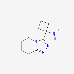 molecular formula C10H16N4 B1449233 1-{5H,6H,7H,8H-[1,2,4]triazolo[4,3-a]pyridin-3-yl}cyclobutan-1-amine CAS No. 1519609-29-0