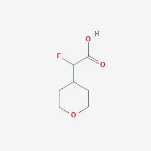 molecular formula C7H11FO3 B1449235 2-Fluoro-2-(oxan-4-yl)acetic acid CAS No. 1516034-79-9
