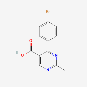 molecular formula C12H9BrN2O2 B1449242 4-(4-溴苯基)-2-甲基嘧啶-5-羧酸 CAS No. 1480715-50-1
