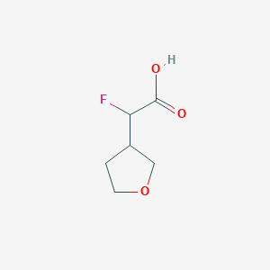 molecular formula C6H9FO3 B1449245 2-氟-2-(氧杂环戊-3-基)乙酸 CAS No. 1541943-84-3