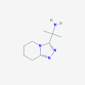 molecular formula C9H16N4 B1449247 2-{5H,6H,7H,8H-[1,2,4]triazolo[4,3-a]pyridin-3-yl}propan-2-amine CAS No. 1510409-49-0