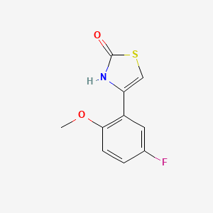 molecular formula C10H8FNO2S B1449248 4-(5-Fluoro-2-methoxyphenyl)thiazol-2-ol CAS No. 1188118-07-1