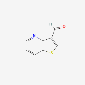 molecular formula C8H5NOS B1449250 噻吩并[3,2-b]吡啶-3-甲醛 CAS No. 1369237-95-5