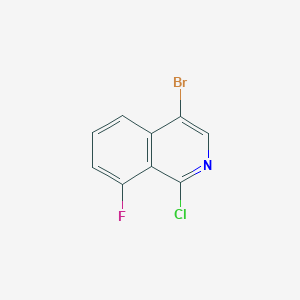 molecular formula C9H4BrClFN B1449253 4-溴-1-氯-8-氟异喹啉 CAS No. 1542024-47-4