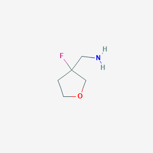 molecular formula C5H10FNO B1449255 (3-氟代氧杂环-3-基)甲胺 CAS No. 1262407-64-6