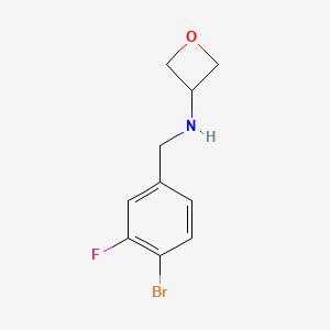 B1449257 N-[(4-bromo-3-fluorophenyl)methyl]oxetan-3-amine CAS No. 1519519-32-4