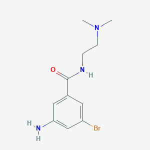 molecular formula C11H16BrN3O B1449260 3-氨基-5-溴-N-(2-(二甲氨基)乙基)苯甲酰胺 CAS No. 1083169-91-8