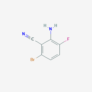 molecular formula C7H4BrFN2 B1449262 2-Amino-6-bromo-3-fluorobenzonitrile CAS No. 1550664-84-0