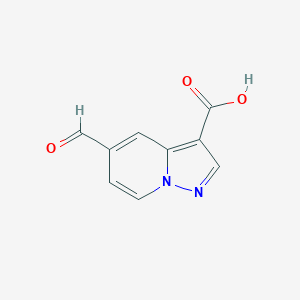 molecular formula C9H6N2O3 B1449267 5-Formylpyrazolo[1,5-a]pyridine-3-carboxylic acid CAS No. 1368168-29-9
