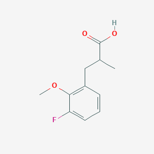 molecular formula C11H13FO3 B1449268 3-(3-Fluoro-2-methoxyphenyl)-2-methylpropanoic acid CAS No. 1502945-36-9