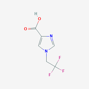 molecular formula C6H5F3N2O2 B1449269 1-(2,2,2-Trifluoroethyl)-1H-imidazole-4-carboxylic acid CAS No. 1378717-34-0
