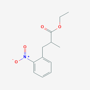 molecular formula C12H15NO4 B1449271 2-甲基-3-(2-硝基苯基)丙酸乙酯 CAS No. 1185180-57-7