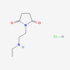 molecular formula C8H15ClN2O2 B1449279 1-(2-(乙基氨基)乙基)吡咯烷-2,5-二酮盐酸盐 CAS No. 1864015-60-0