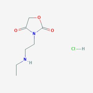 molecular formula C7H13ClN2O3 B1449281 3-(2-(乙基氨基)乙基)噁唑烷-2,4-二酮盐酸盐 CAS No. 1824064-08-5