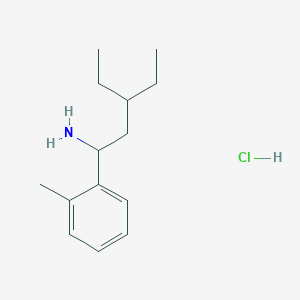 molecular formula C14H24ClN B1449294 3-乙基-1-（邻甲苯基）戊-1-胺盐酸盐 CAS No. 1864056-83-6